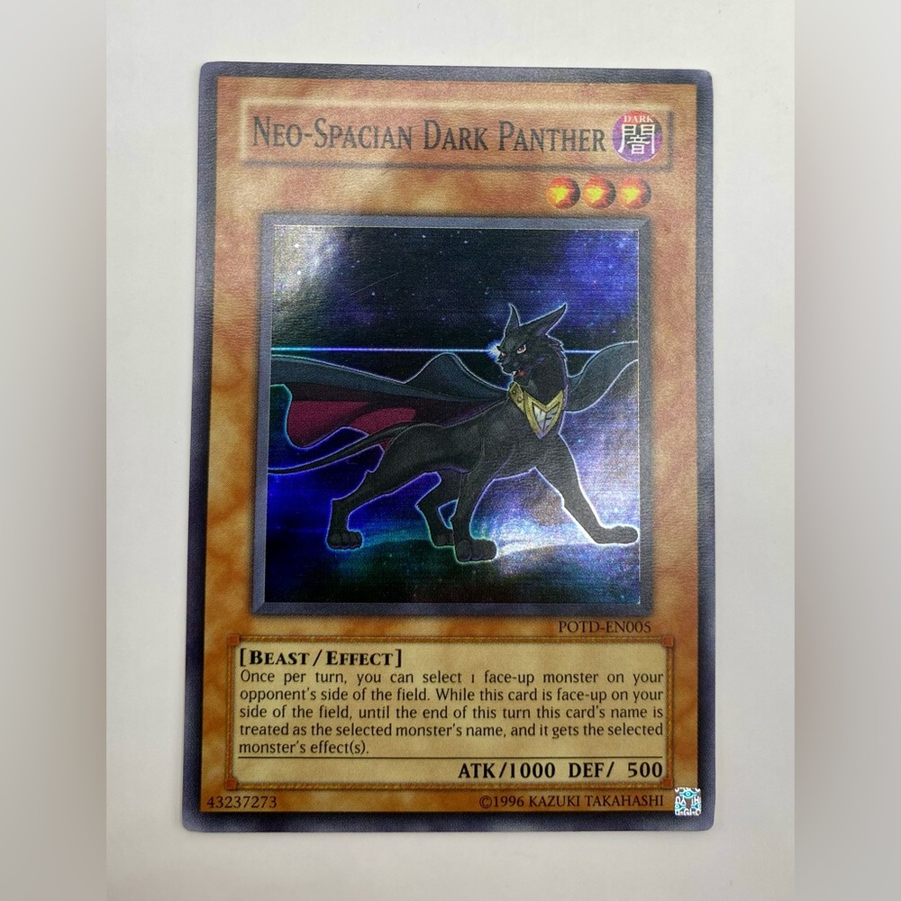 Yu-Gi-Oh! 1st Neo-Spacian Dark Panther Card; Ultra rare; PERFECT CONDITION.